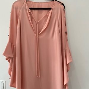 Free People butterfly sleeve pink dress. Great for spring/summer!